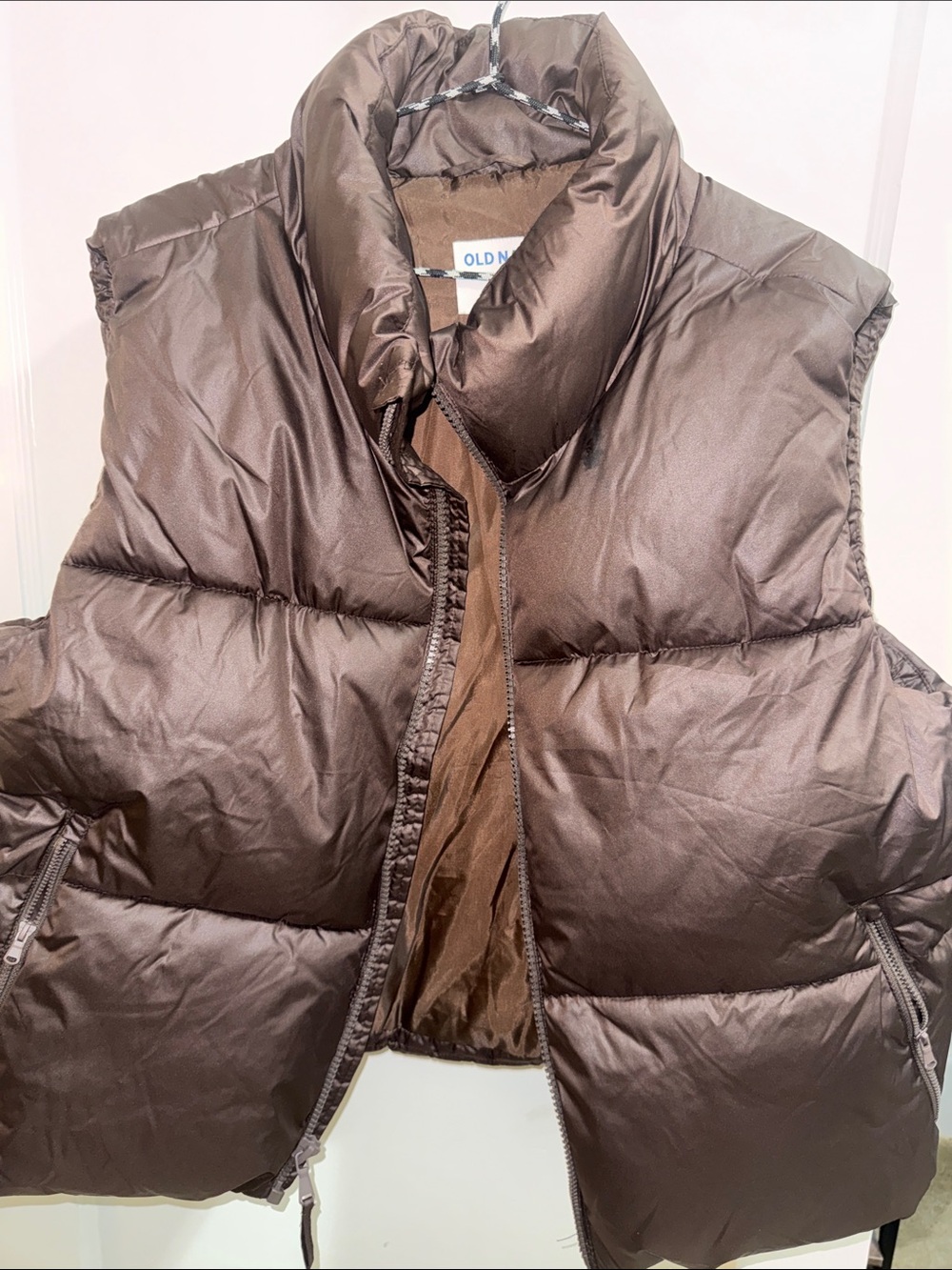 Old navy EUC - worn once brown puffer vest XL